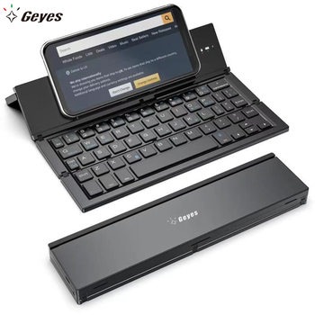 Geyes Bluetooth wireless folding keyboard three-system dual-channel mobile phone tablet computer cross-border aluminum alloy