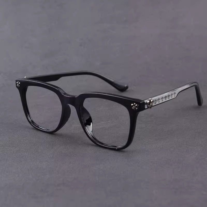 Korean Style Artistic All-match Glasses Frame Women's Internet Popular Big Face Retro Myopic Glasses Men's and Women's Handsome Black Frame Plain