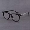Korean Style Artistic All-match Glasses Frame Women's Internet Popular Big Face Retro Myopic Glasses Men's and Women's Handsome Black Frame Plain
