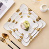 Nordic Phnom Penh Steak Plate Ceramic Western Food Plate Breakfast Internet Popular Tableware Household Dinner Plate Creative Plate Dim Sum Plate