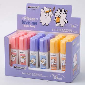 Student stationery modification liquid cartoon quick-drying correction liquid color bottle correction liquid wholesale error correction liquid large capacity