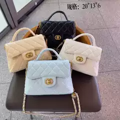 Small perfume style leather diamond chain handbag handbag female 2025 summer new fashion wild shoulder crossbody small bag