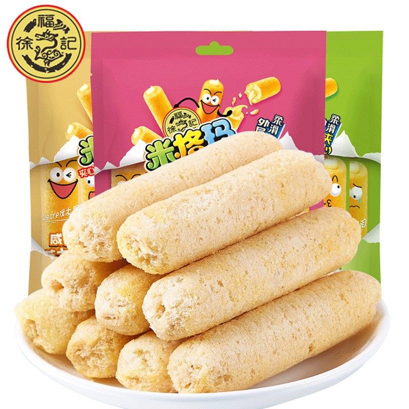Xu Fuji Migma 90g Brown Rice Roll Sandwich Rice Fruit Stick Cream Corn Cheese Flavor Biscuit Puffed Snack