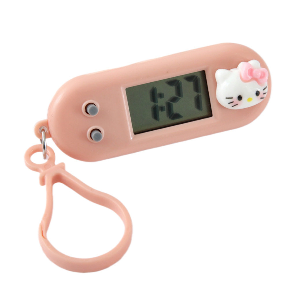 Cartoon Cute Kitten Bowknot Digital Watch Mini Portable Student Wristwatch Work Study Exam Timetable