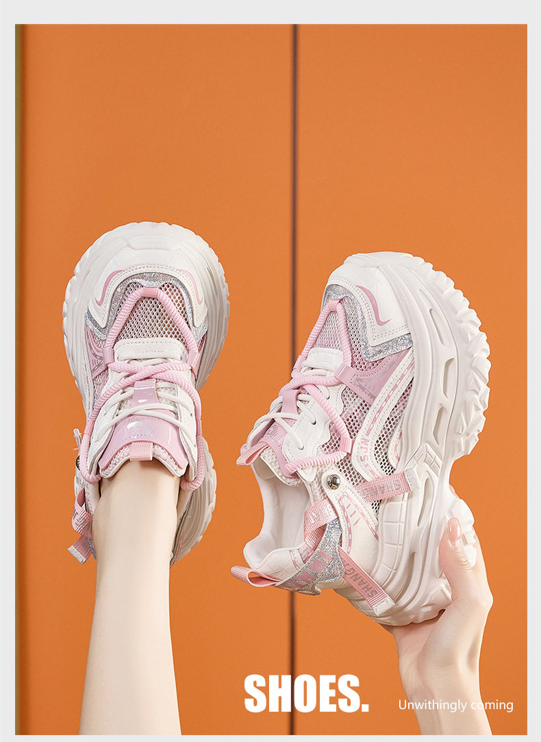 Giày sandal cao gót nữ hở mũi đế dày thoáng khí — Hoa lan trắng, Bột trắng chi tiết 11