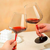 Red Wine Glass Red Pole Black Pole Crystal Glass Large Capacity Goblet Set Accessible Luxury High-End Home Wine Glass