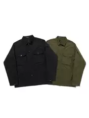 Overseas Autumn Men's Loose Work Shirt Double Pocket Jacket Long Sleeve Washed Shirt