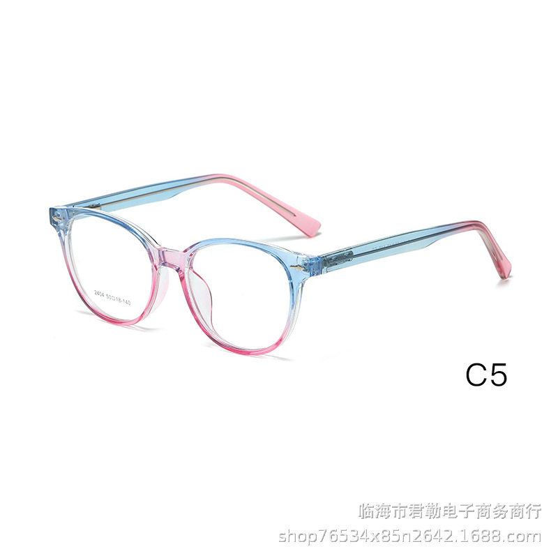Factory New European and American Retro Round Cat-Eye Myopia Anti-Blue Light Glasses Insert Flat Mirror 2004 Available for Wholesale