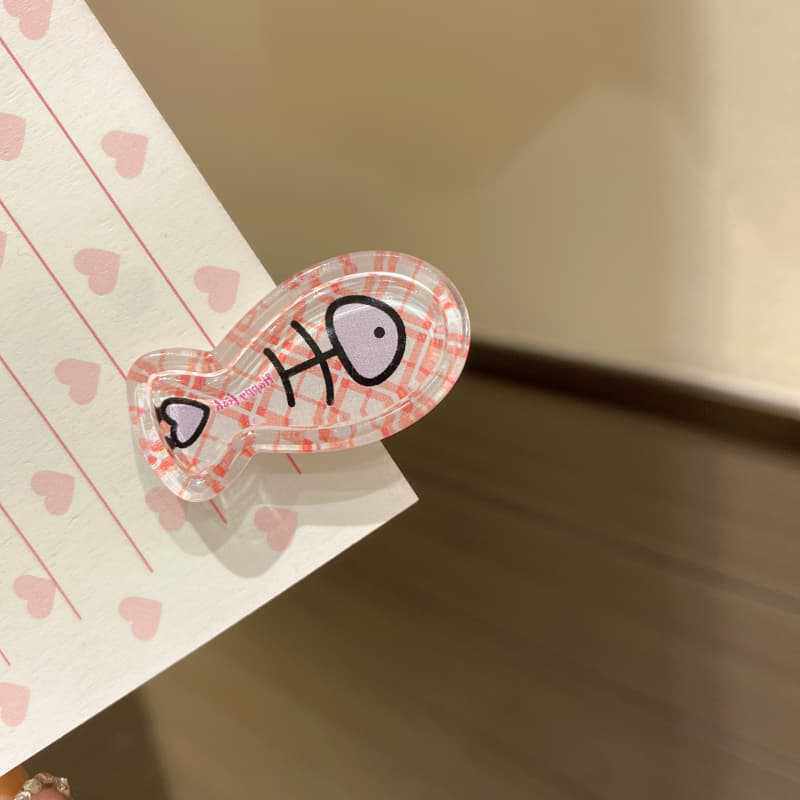 夏季新款冰透多巴胺小鱼发夹甜美高颜值少女风鸭嘴夹发卡发饰批发