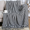Summer Air-conditioning Blanket Knitted Blanket Houndstooth Tassel Sofa Blanket Small Blanket Bed End American Wool Nap Blanket