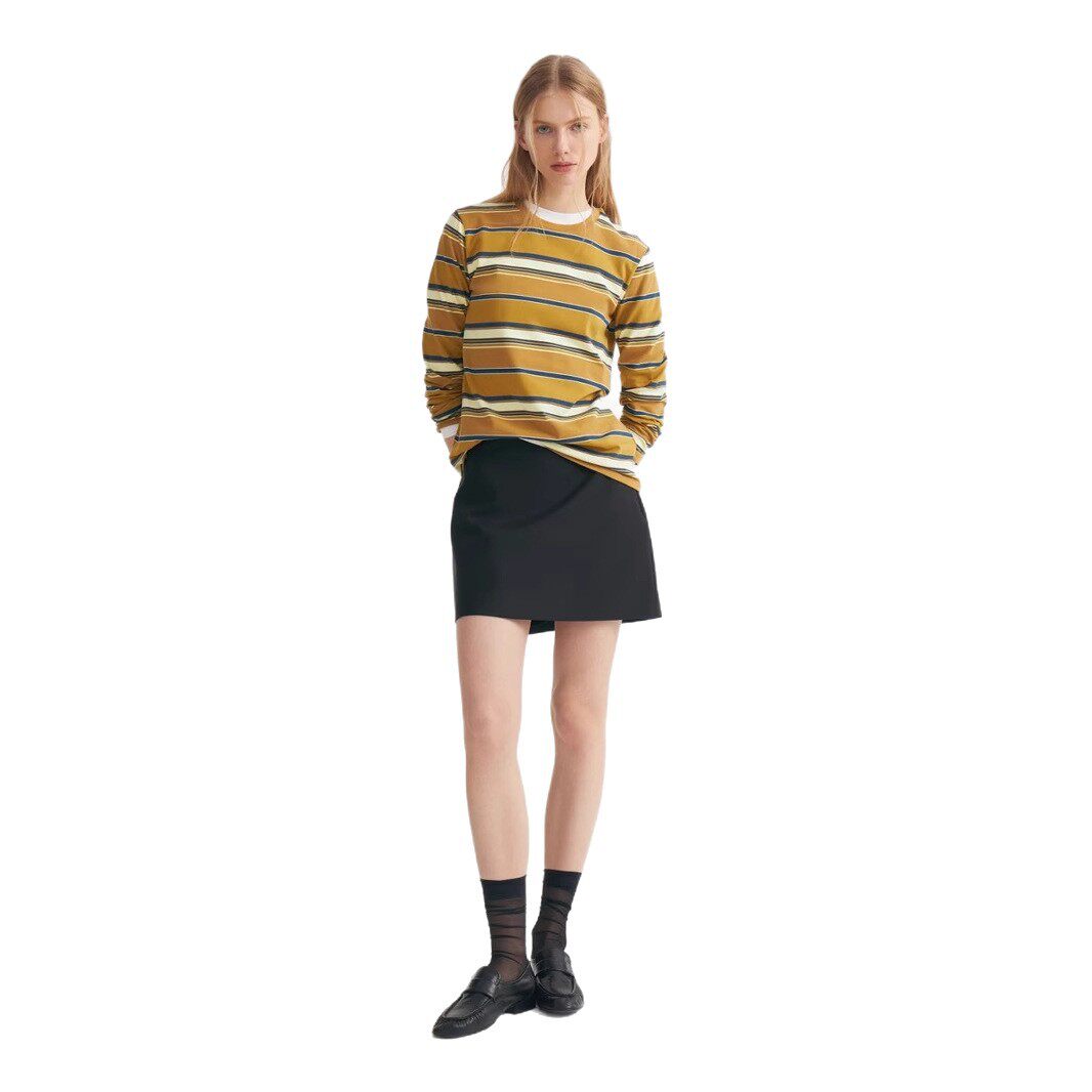 Striped Long Sleeve T Shirt for Women Casual Loose Fit Slimming Design Autumn Collection Wholesale Available