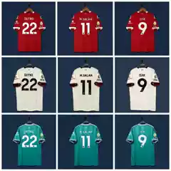 2526 Liverpool New Season Home and Away Number 9 Isgaard, Number 11 Salah, Number 22 Ekitik Jerseys