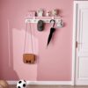 Solid wood hanger home clothes wall hanging hook punch-free wall hanger