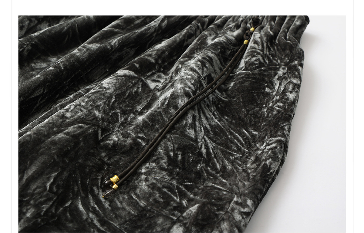 Quần dài nữ cạp cao ống rộng nhung tăm dáng suông thoải mái — Jade Black (Giao hàng ngay hôm nay), Jade Black (Giao hàng trong 7 ngày), Màu mơ sữa (cấp ngay trong ngày), Màu mơ sữa (giao hàng trong 7 ngày)
