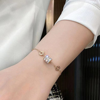 Small waist bracelet zircon simple titanium steel bracelet niche design bracelet girlfriends gift factory direct batch