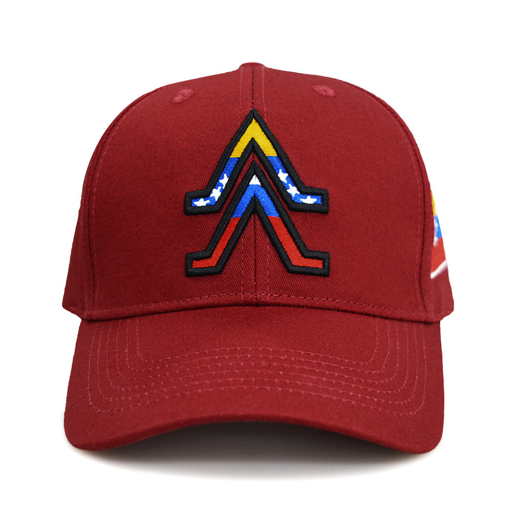 跨境热销棒球帽刺绣字母委内瑞拉国旗帽子外贸爆款户外运动活动帽