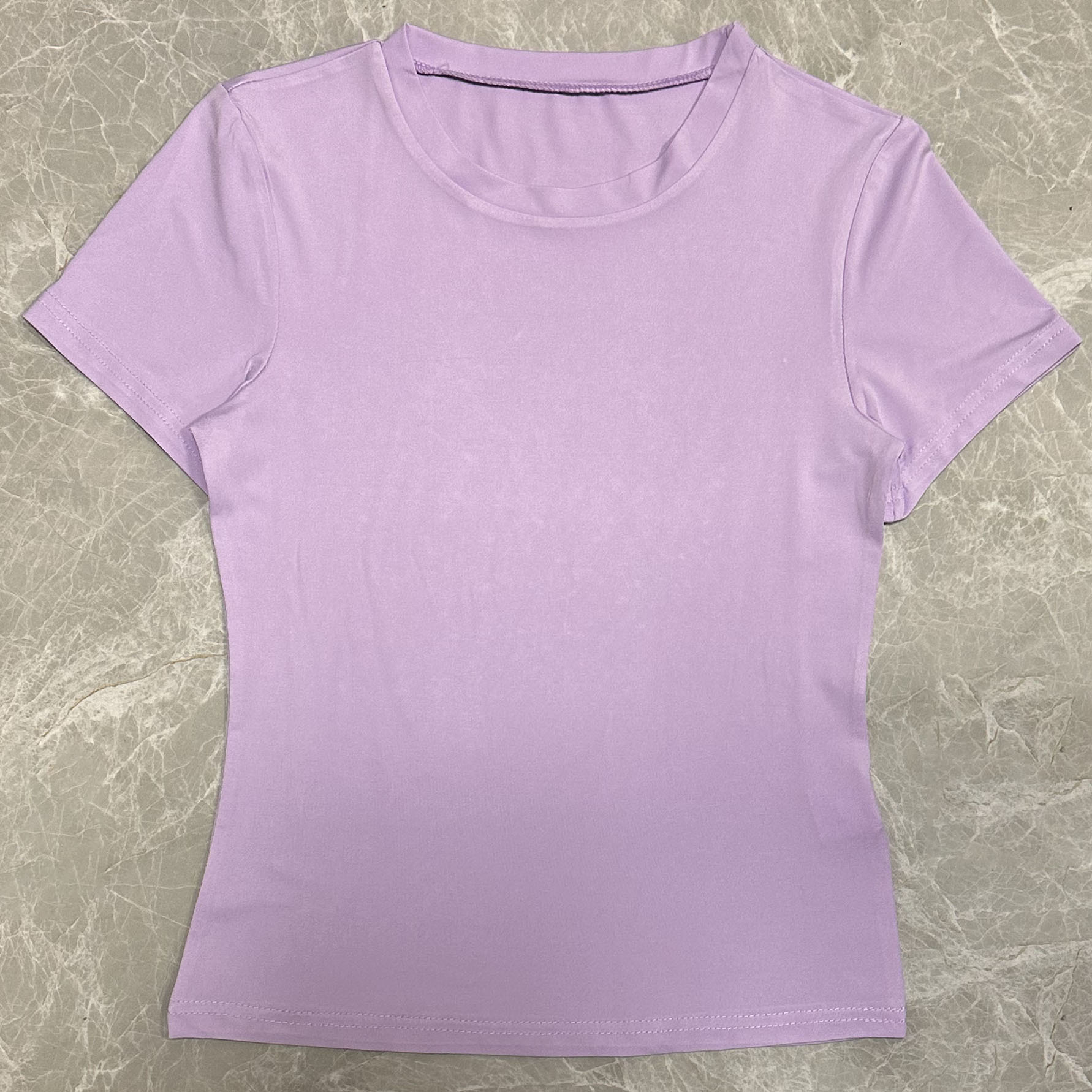 欧美女装休闲长袖t恤春秋纯色修身套头衫t恤女街装打底衫上衣