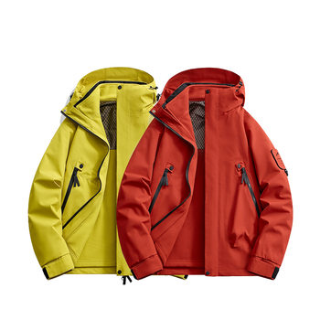 2024 Three-In-One Jacket for Men, Outdoor Mountaineering Jacket for Couples, Detachable Waterproof Pure Color Mountain Jacket for Women