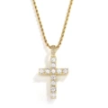 Gold (with 14k gold 24inch twist chain) large size