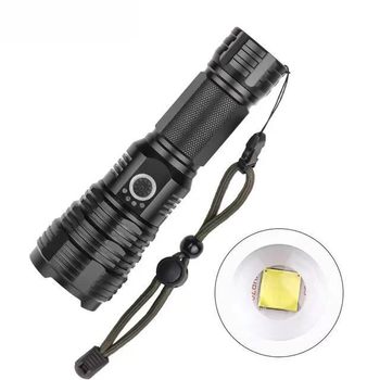 Popular P70 Zoomable Long-Range Flashlight USB Rechargeable Retractable Outdoor Strong Light Multi-Functional Long-Lasting Handheld