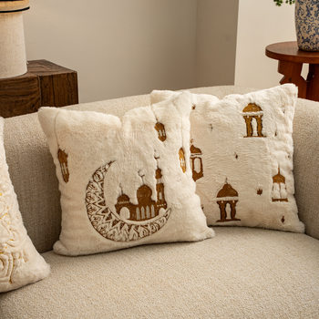 Plush Pillowcase for Living Room Sofa, Cushion Cover, Fabric Office Lumbar Pillow, Bay Window Decoration, Headboard Cushion Cover