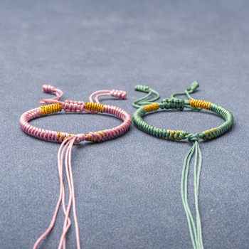 Hand-woven semi-finished diamond knot hand rope DIY tie jade ring can be worn transfer beads Ping An buckle bracelet rope wholesale