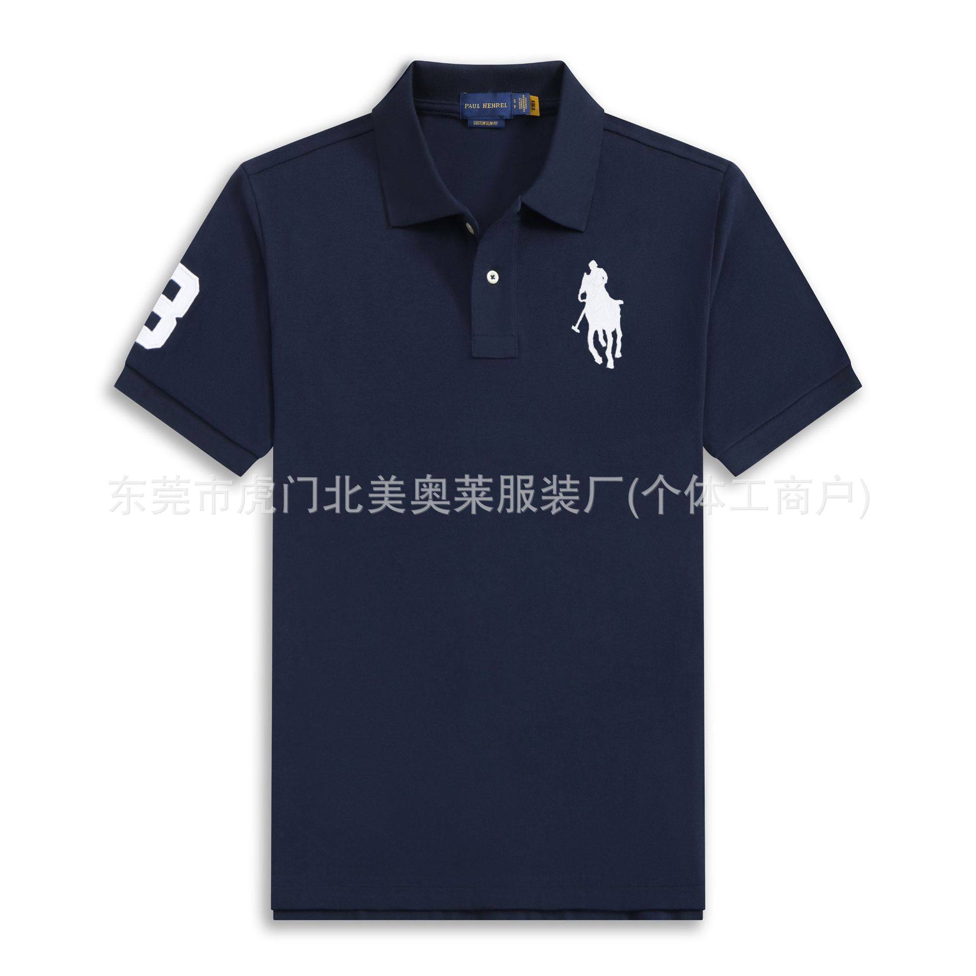 高品质版RL保罗大马标男士短袖polo衫纯棉翻领t恤男休闲马球衫