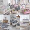 Baby Diaper Basket Toy Storage Basket Storage Basket Tassel Portable Basket Hand-Woven Compartments Removable and Portable