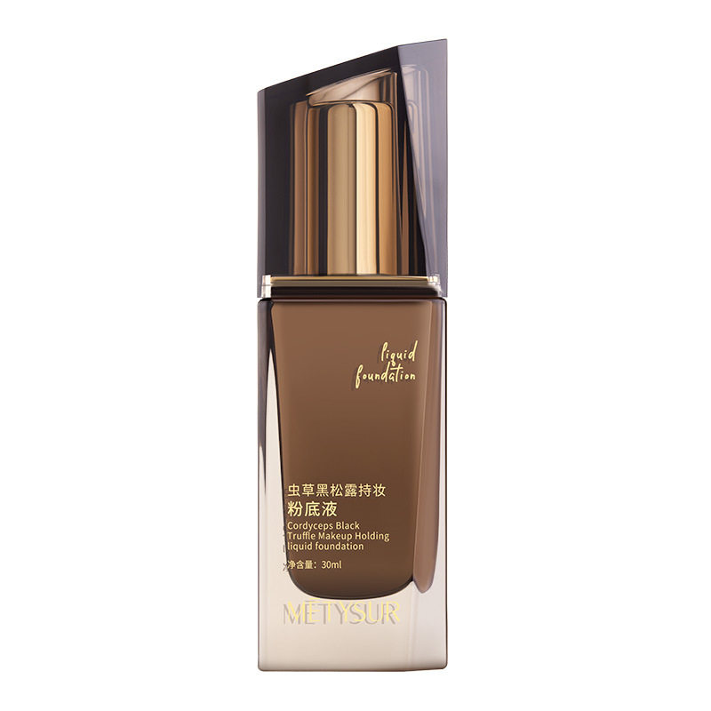 Meitixiu Cordyceps Black Truffle Long-Lasting Makeup Liquid Foundation Clear and Long-Lasting Makeup Foundation Moisturizing Waterproof Skin-Nourishing Foundation