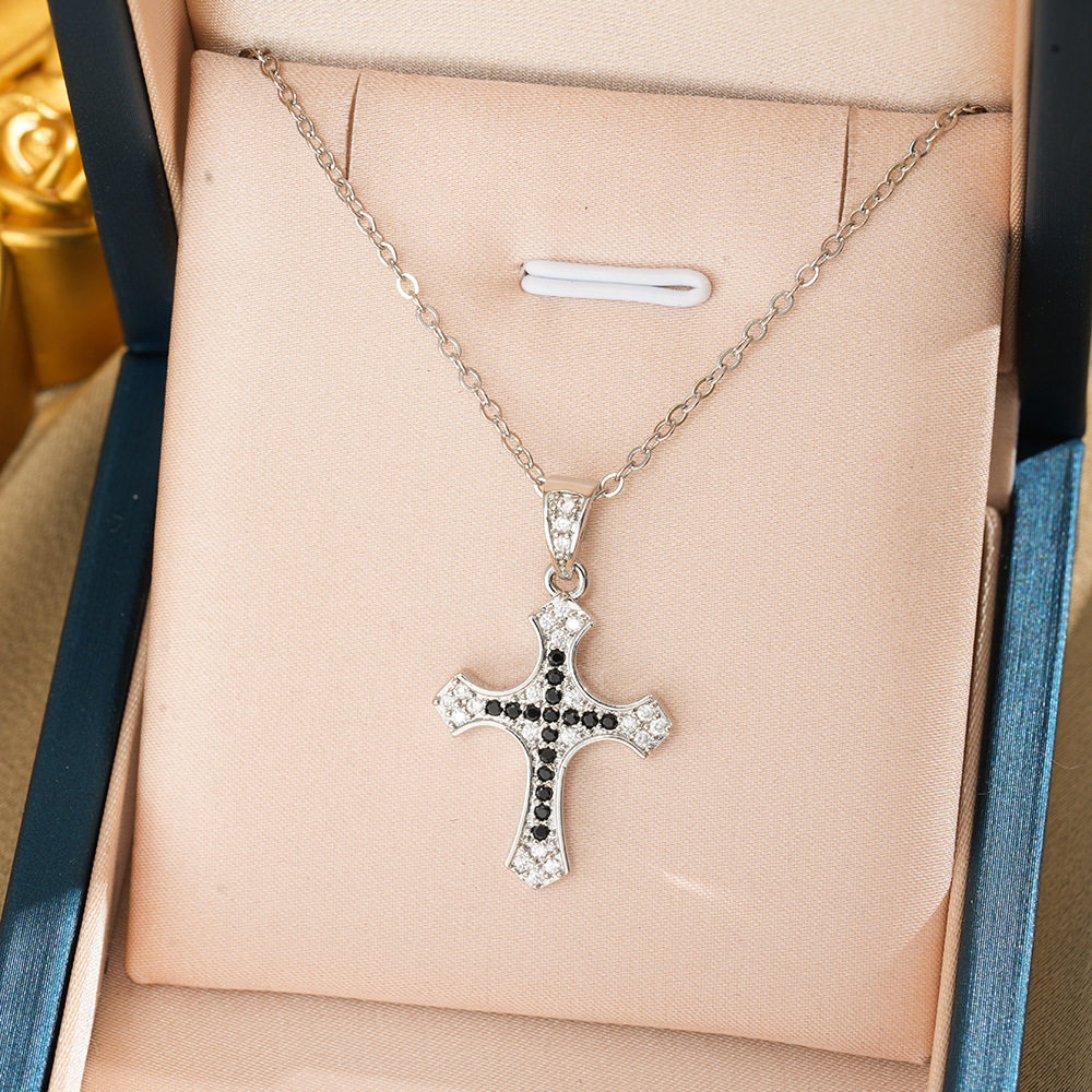 246-10 スモールクロスネックレス-シルバー