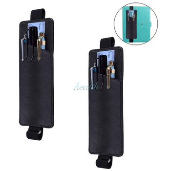 PU leather pen clip bookmark tablet laptop electronic pencil case elastic elastic leather pen cover