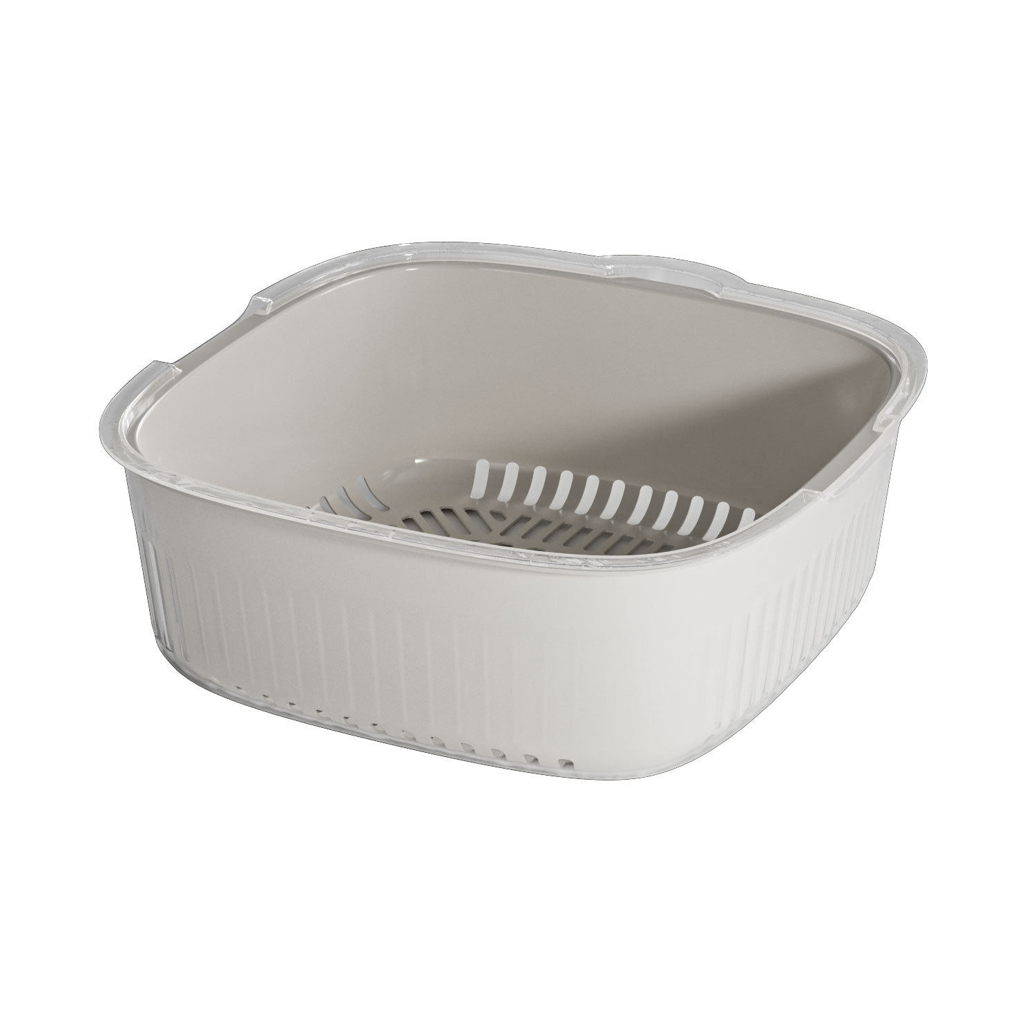 Double-Layer Vegetable Washing Basin with Draining Basket, Kitchen Household Plastic Fruit Tray, Living Room Thickened Sink Water Filter Vegetable Basket