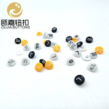 Non-Fading, Replaceable Round Size, Grain Size, Standard, Code Snap Button, Size Buckle, Two-Button Button, Customizable Font Color