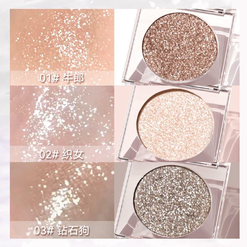Novo Sparkling Single-Color Eye Shadow Pearlescent Flash Delicate Non-Stuck Powder One-Color Multi-Purpose Cowherd and Weaver Girl Matte