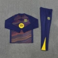 2526 barcelona yellow and blue camouflage half pull suit