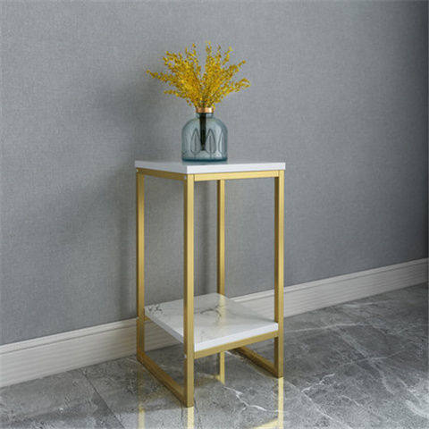 室内多层置物架北欧铁艺花架软装客厅简约架金色落地盆景装饰bjs