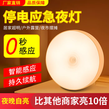 Human Body Intelligent Sensor Light Corridor Unplugged Night Light Fully Automatic Ultra-Bright Toilet Corridor Dormitory Home New Model