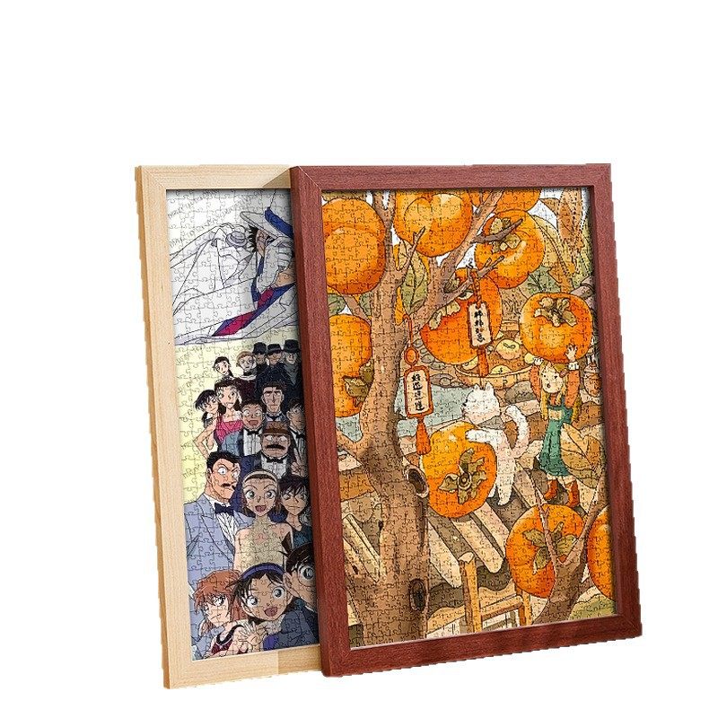 Casual Wooden Puzzle Frame Wholesale Art Oil Painting Frame Photo Frame Empty Frame A4 Can Be Hung or Placed Wooden Commemorative Photo DIY