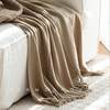Log Style Knitted Casual Blanket Sofa Decorative Blanket Its Color Model Room Soft Decoration Nap Blanket Towel