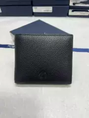 D brand classic monogram men's short wallet, coin purse, large-capacity wallet with multiple card slots, men's genuine leather wallet