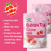 Foreign Trade Export Strawberry Flavored Milk Tea Beauty Glow Mik 15g*12 Bags Brightening Powder