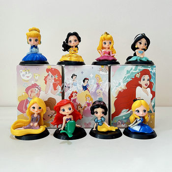 Mermaid Mulan Cinderella Snow White Cake Decoration Doll Toy Hand Blind Box Wholesale