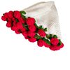 Rose Blanket Wool Knitting Handmade DIY Crochet Lily of the Valley Bouquet Blanket Large Hook Flower Material