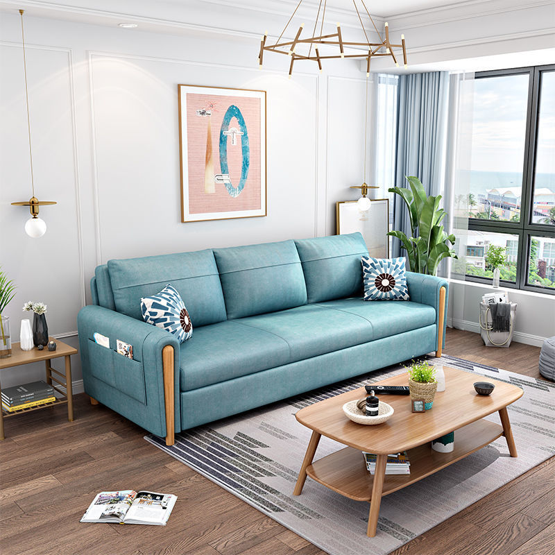 折叠沙发床两用多功能可拆洗小户型客厅双人伸缩储物科技布沙发床