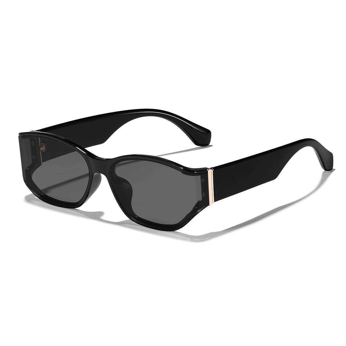 European and American Retro Cat's Eye Advanced Sense Sunglasses Women's Round Face Curved Surface Fashionable 2025 New Anti-UV Sunglasses