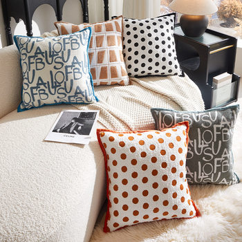 New Cross-border Hot Sale Nordic Ins Wind Chenille Wrapping Pillow Case Bedside Living Room Sofa Bay Window Backrest Cushion