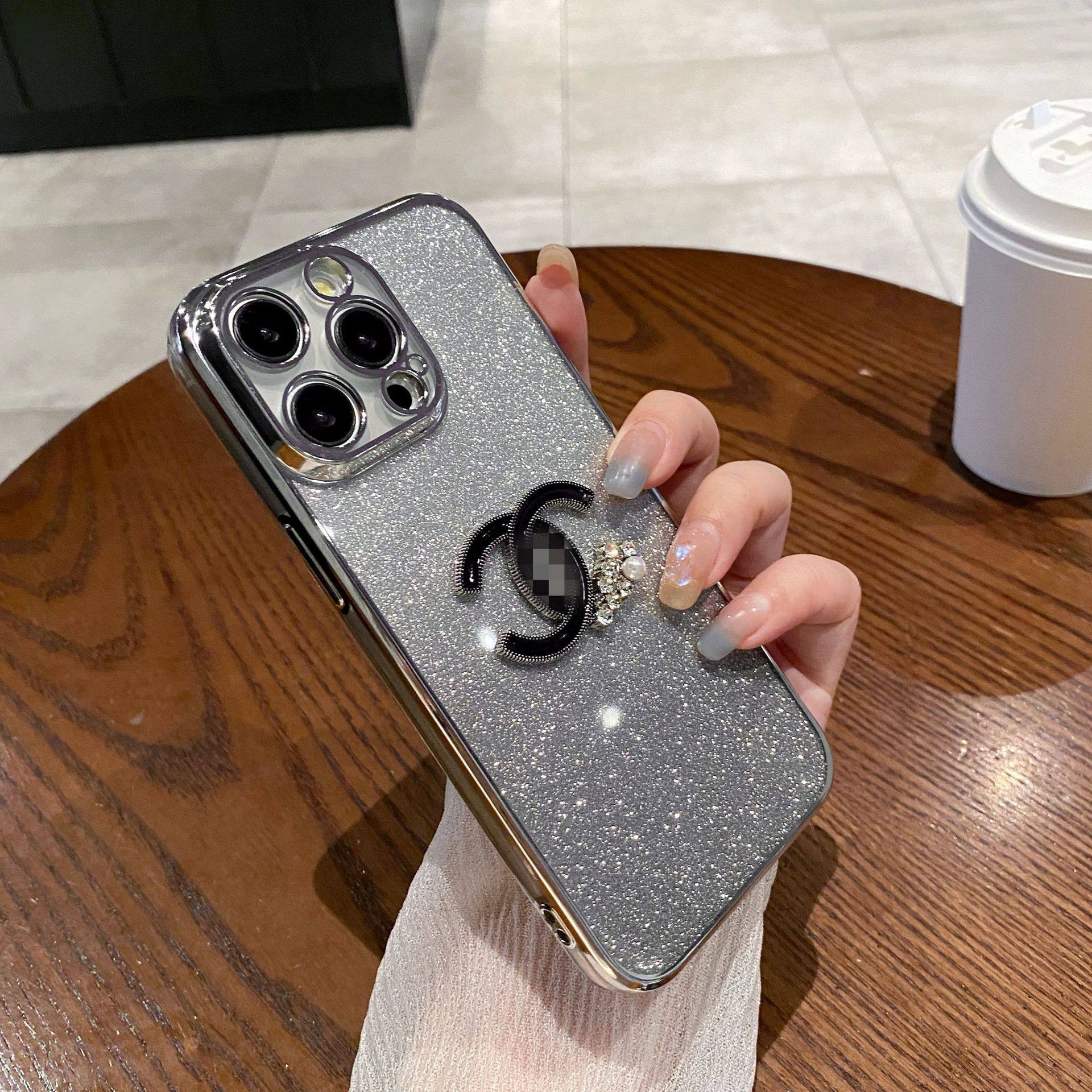 Electroplated Glitter Powder Suitable for oppo reno11/FIND X7 Mobile Phone Case A58 Trendy Brand Small Fragrance tpu Soft Shell k9p