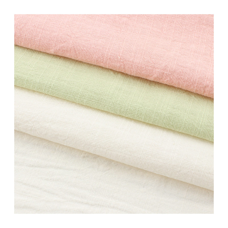 In Stock 120g Washed Slub Fabric, 100% Cotton Slub Fabric, Children's Clothing Shirt, Horse Face Skirt, Fashion Pure Cotton Fabric