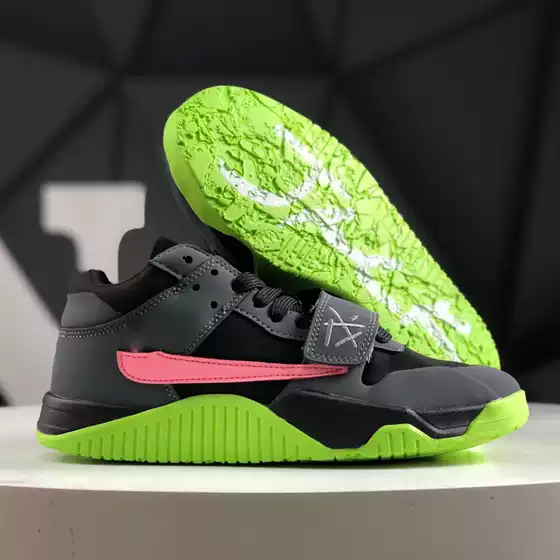 Original-Grade Jordan 1 Reverse Hook Velcro Practical Basketball Shoes Check Aj1 Fashionable Casual Campus Wear-Resistant Sports Shoes