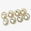 New Metal Button Diamond Buckle with Rhinestone Gold Round Button Shirt Decoration All-match Suit Button